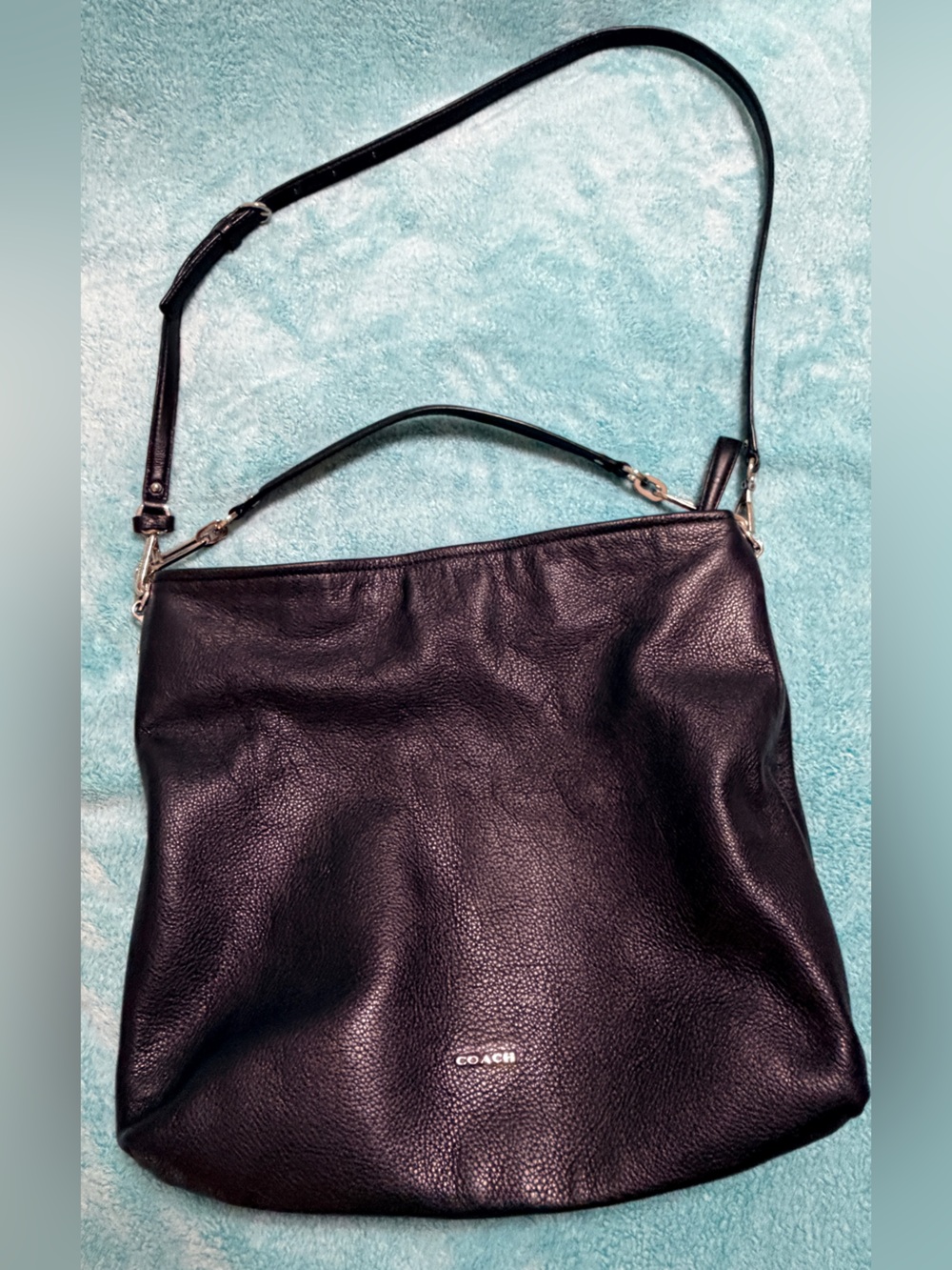 Coach Black Leather Large Purse/Tote - Picture 6 of 16